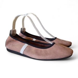ARCHE Lakima Suede Leather Ballerina Flats In Taupe 38 US 7 Slip On
